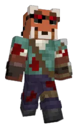brown rust and steel gray Minecraft skin — Classic model — first worn by TheDeadKing6565