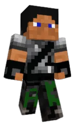 sepia skin and racing green Minecraft skin — Classic model