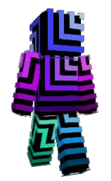 blue ribbon and cornflower blue Minecraft skin — Classic model