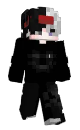 black and cod gray Minecraft skin — Slim model