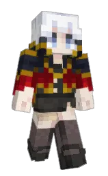 albescent white and tuatara Minecraft skin — Slim model — first worn by Vadur
