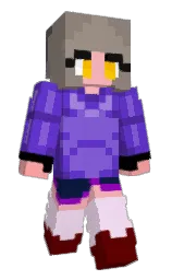 purple heart and squirrel Minecraft skin — Slim model — first worn by Bonbonthebun