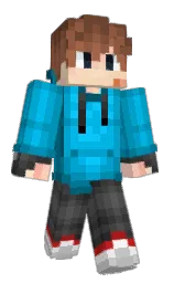 bondi blue and tundora Minecraft skin — Classic model