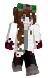 white and deep oak Minecraft skin — Classic model — first worn by breakfast_brain