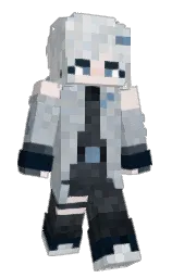 dawn pink and black pearl Minecraft skin — Slim model