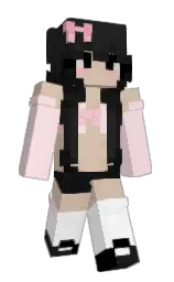 kamiecakes's Minecraft skin wearing the Purple Heart cape