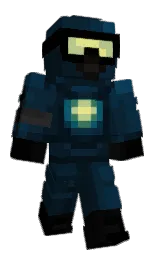 black pearl and tiber Minecraft skin — Classic model — first worn by DiverPete