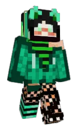 cardin green and black Minecraft skin — Classic model — first worn by sam1545