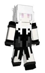 black and cod gray Minecraft skin — Slim model