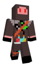 woody brown and black Minecraft skin — Classic model — first worn by Angel_in_death