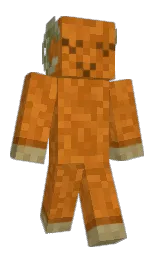 black and ochre Minecraft skin — Classic model — first worn by Lightey