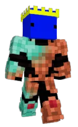 black and blue Minecraft skin — Classic model