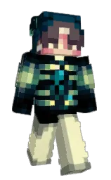 black and cream Minecraft skin — Slim model — first worn by ArtPlayerOff