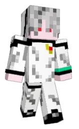 white and pale rose Minecraft skin — Classic model