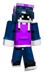 midnight blue and midnight Minecraft skin — Classic model — first worn by NeoWoomy