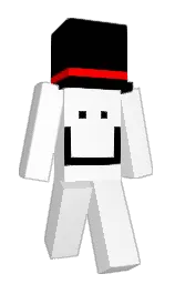 white and black Minecraft skin — Classic model