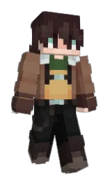 shadow and cocoa brown Minecraft skin — Slim model