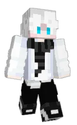white and cod gray Minecraft skin — Classic model