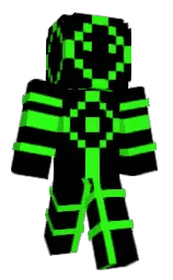 black and harlequin Minecraft skin — Classic model