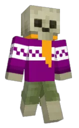 black and white Minecraft skin — Classic model
