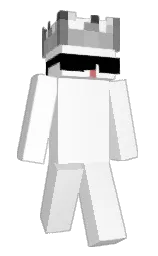 white and black Minecraft skin — Slim model