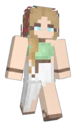 tuft bush and white Minecraft skin — Classic model — first worn by VantaRose44