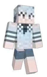 black and white Minecraft skin — Classic model