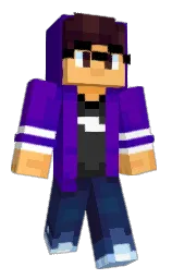 purple and pigment indigo Minecraft skin — Slim model — first worn by D1val
