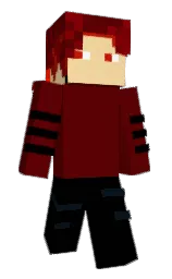 rosewood and black Minecraft skin — Slim model — first worn by izzJustus2014