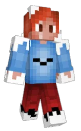 white and havelock blue Minecraft skin — Classic model — first worn by XWelfX