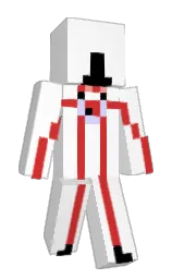 white and persian red Minecraft skin — Classic model