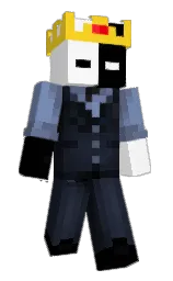 black and white Minecraft skin — Slim model — first worn by Niko_c_3008