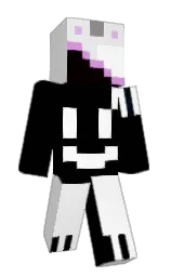 white and black Minecraft skin — Slim model