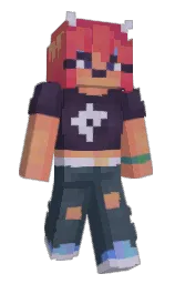 oxford blue and blackcurrant Minecraft skin — Slim model — first worn by Aki_Sxnpai