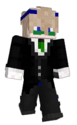 black and cod gray Minecraft skin — Classic model