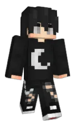 mine shaft and cod gray Minecraft skin — Classic model — first worn by ItsLuisDemon