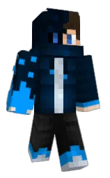 blue charcoal and tamarillo Minecraft skin — Classic model