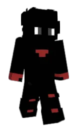 black and burnt umber Minecraft skin — Slim model