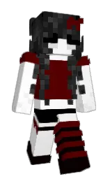 white and rosewood Minecraft skin — Slim model — first worn by AlienGirl57