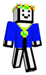 black and blue Minecraft skin — Classic model