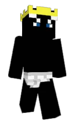 black and white Minecraft skin — Classic model