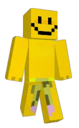gold and black Minecraft skin — Classic model — first worn by M_eeks