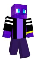 scarlet gum and black Minecraft skin — Classic model — first worn by ToasterboyMartin