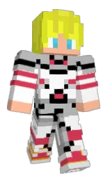 white and silver Minecraft skin — Classic model — first worn by Robo697