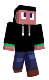 black and jade Minecraft skin — Classic model — first worn by Xandermii