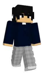 blue charcoal and midnight Minecraft skin — Classic model — first worn by Wasylek112