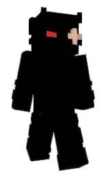 black and cod gray Minecraft skin — Classic model