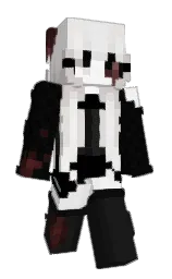 black and cod gray Minecraft skin — Slim model — first worn by 1martiqa