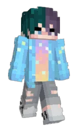 jordy blue and anakiwa Minecraft skin — Slim model — first worn by LogiMinek