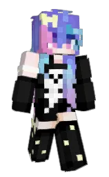 cod gray and black Minecraft skin — Slim model — first worn by Melbloom_